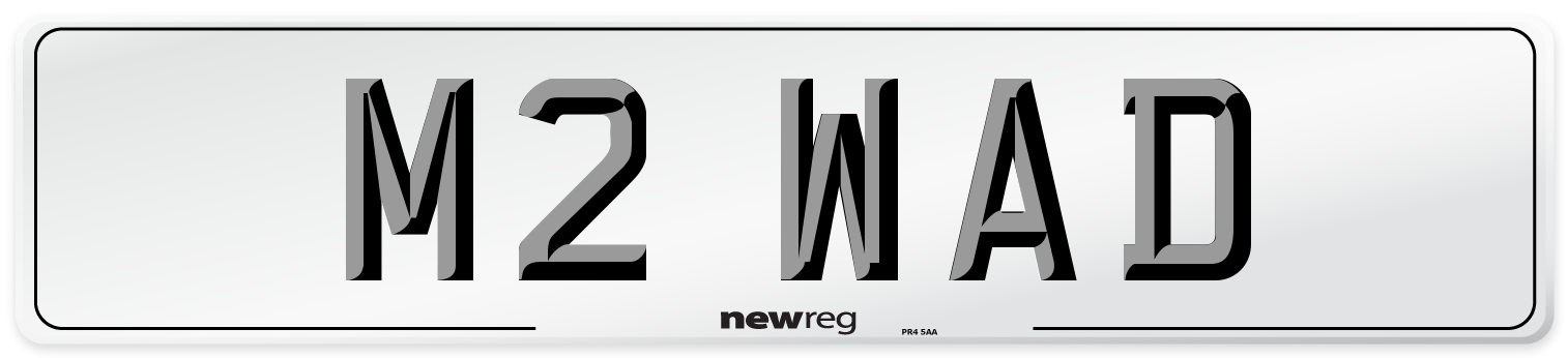 M2 WAD Number Plate from New Reg
